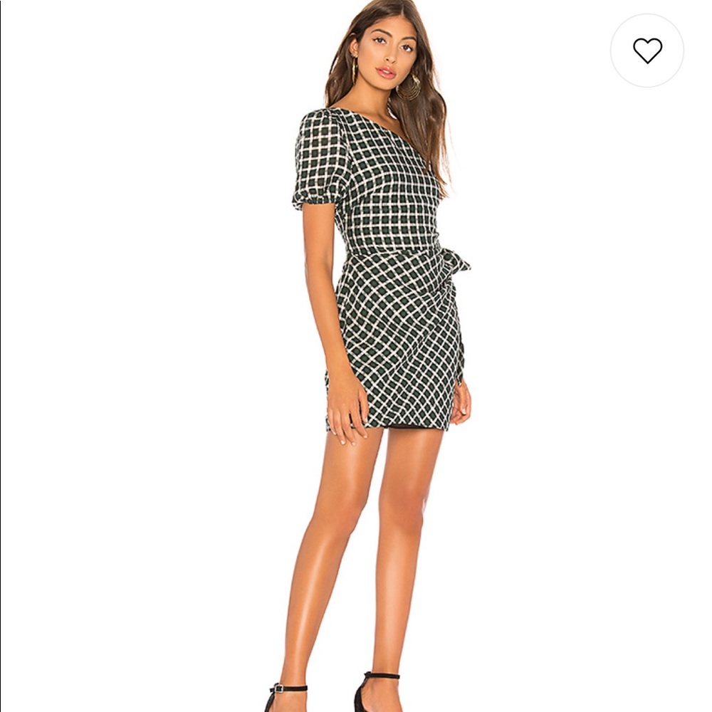 Revolve Tularosa Skylar Dress in Tinsel Green Plaid - Picture 2 of 3